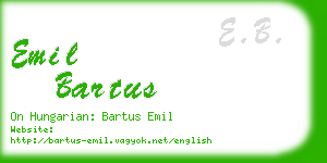 emil bartus business card